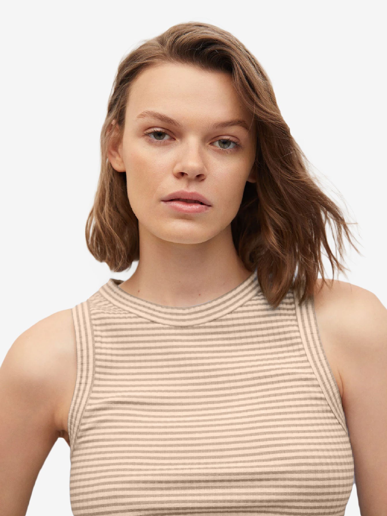 High Collar Ribbed Top
