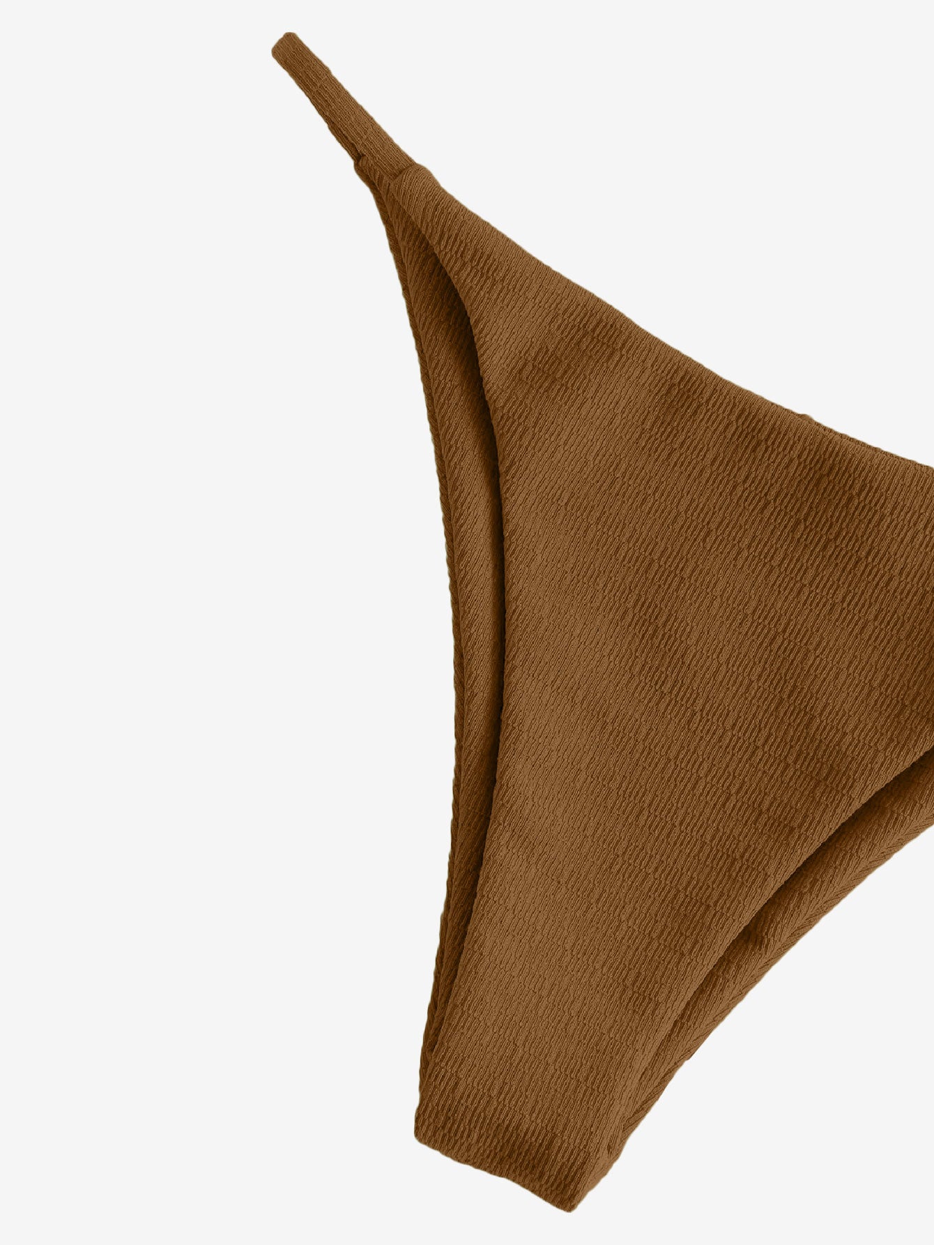 Attractive Textured Tie String Bikini Swimwear