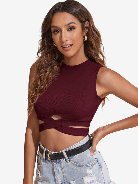 Cut Out Detail Slim Tank Top