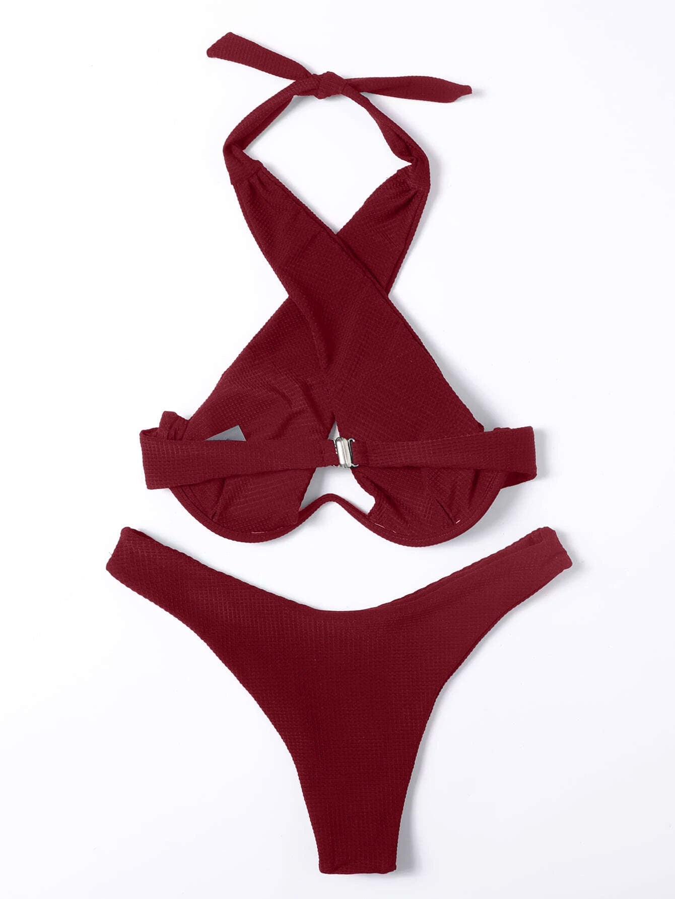 Cross Halter Underwire Bikini Swimsuit