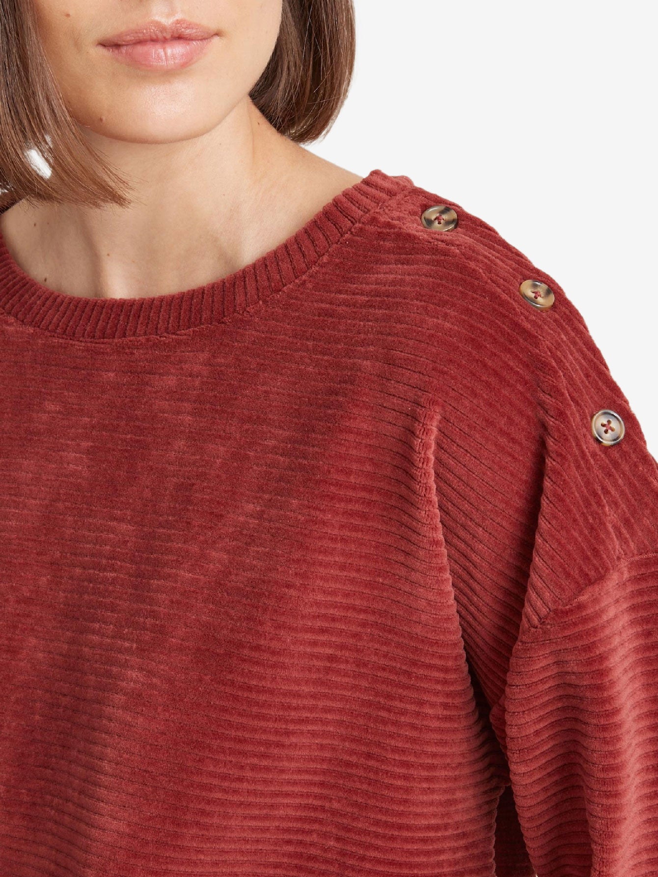 Buttons Corduroy T-shirt