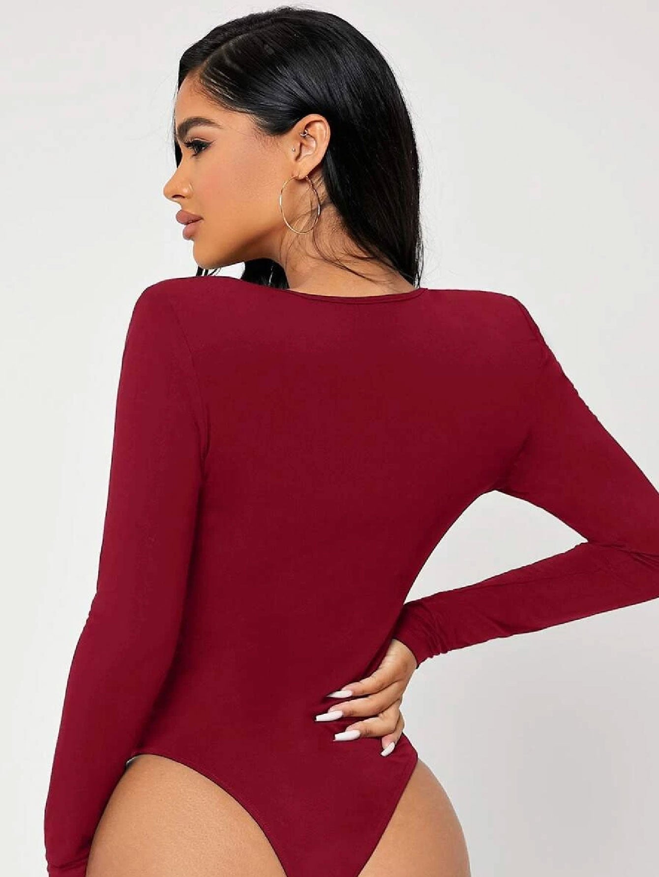 Bubblegum Solid Slim Fit Bodysuit