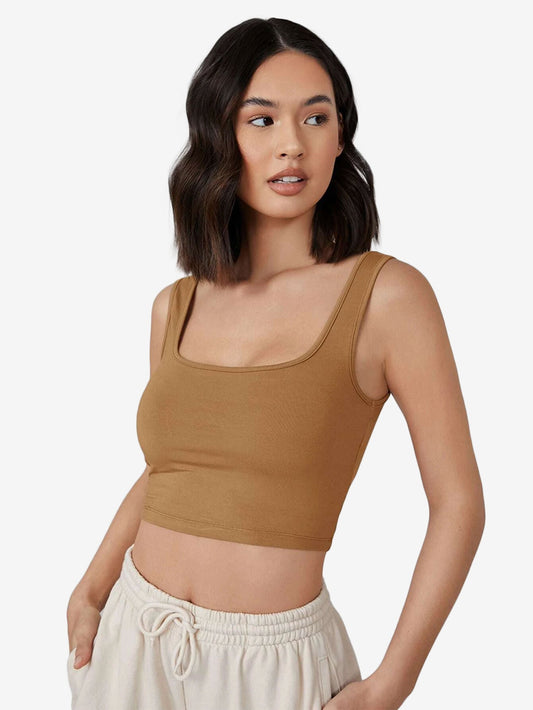 Crop Solid Tank Top