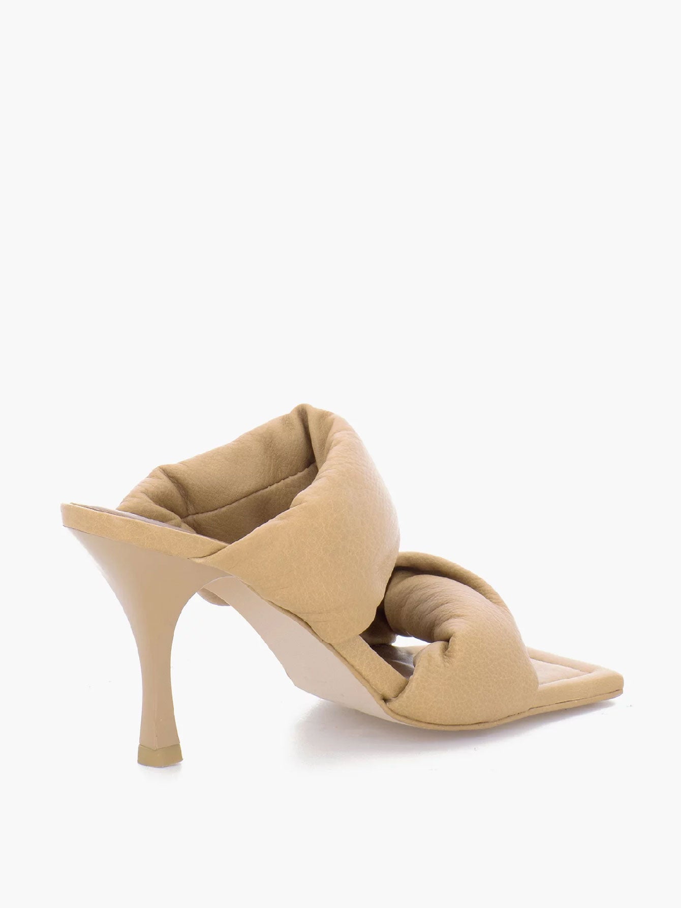 Leather Twist Strap Sandals