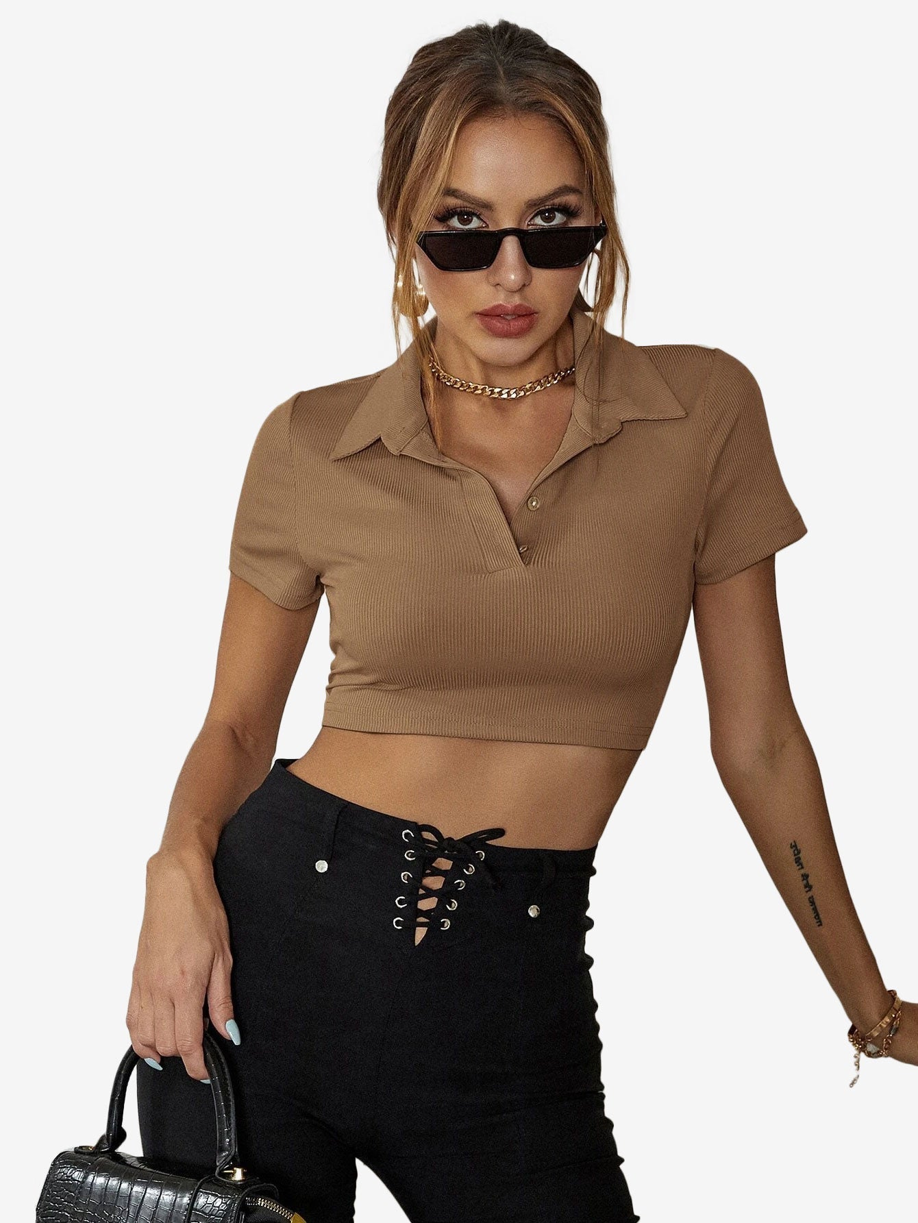 Collar Crop Polo