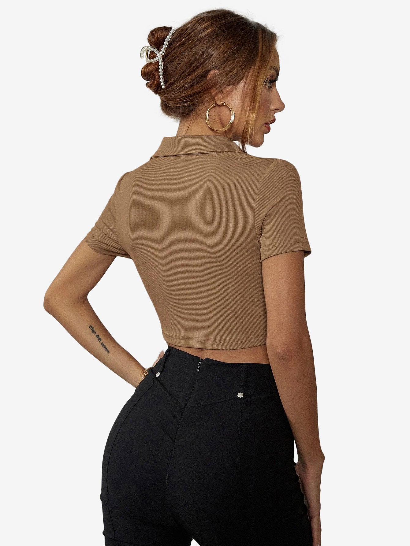 Collar Crop Polo