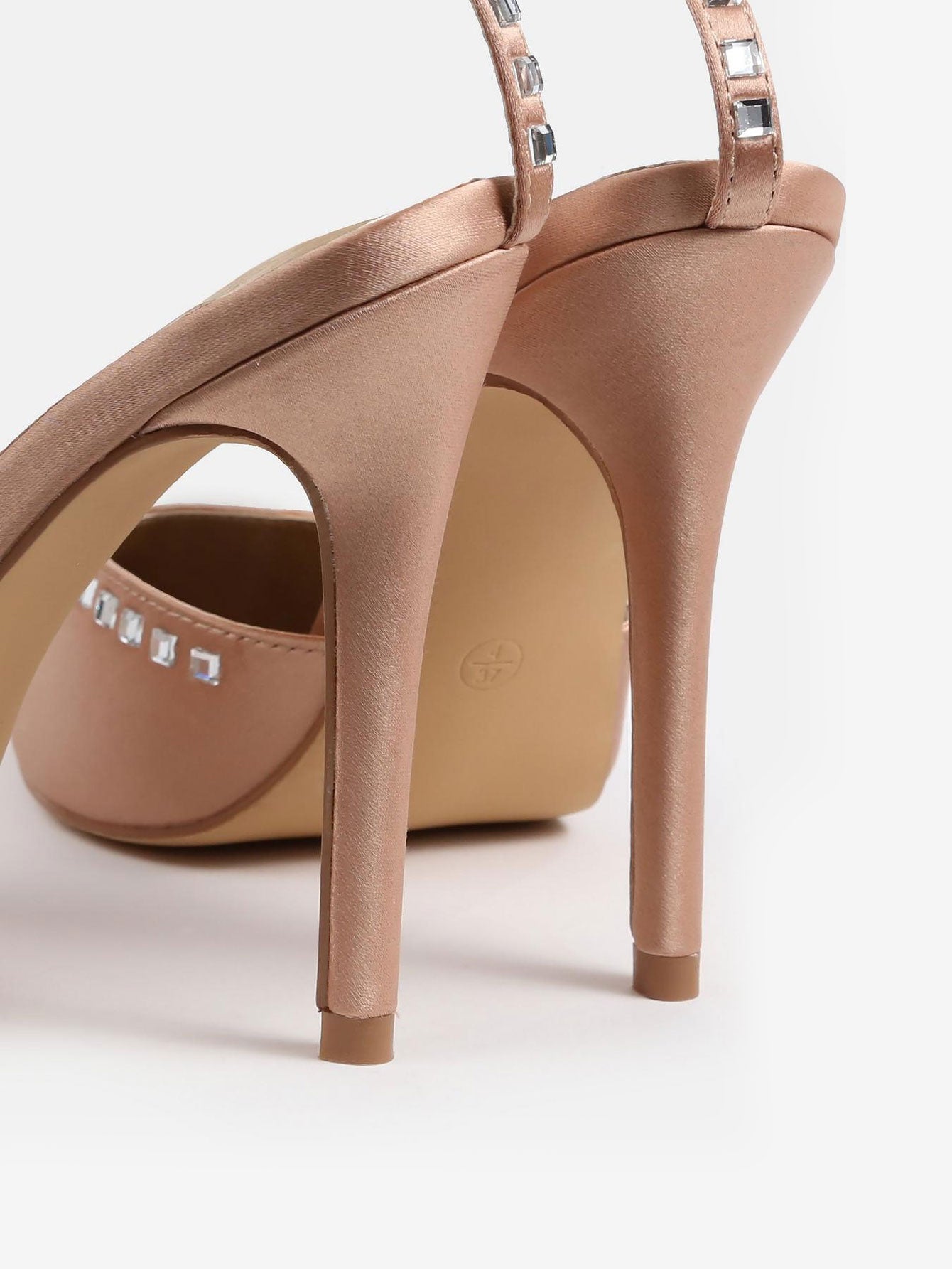 Diamante Trim Strappy Heels