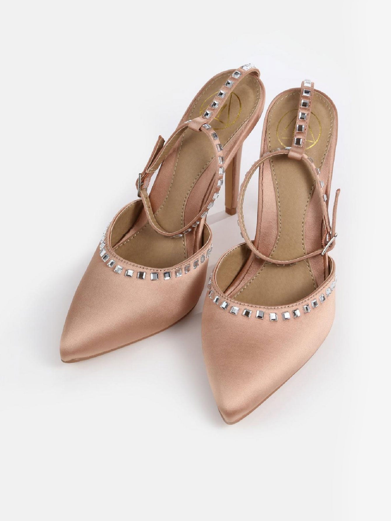 Diamante Trim Strappy Heels