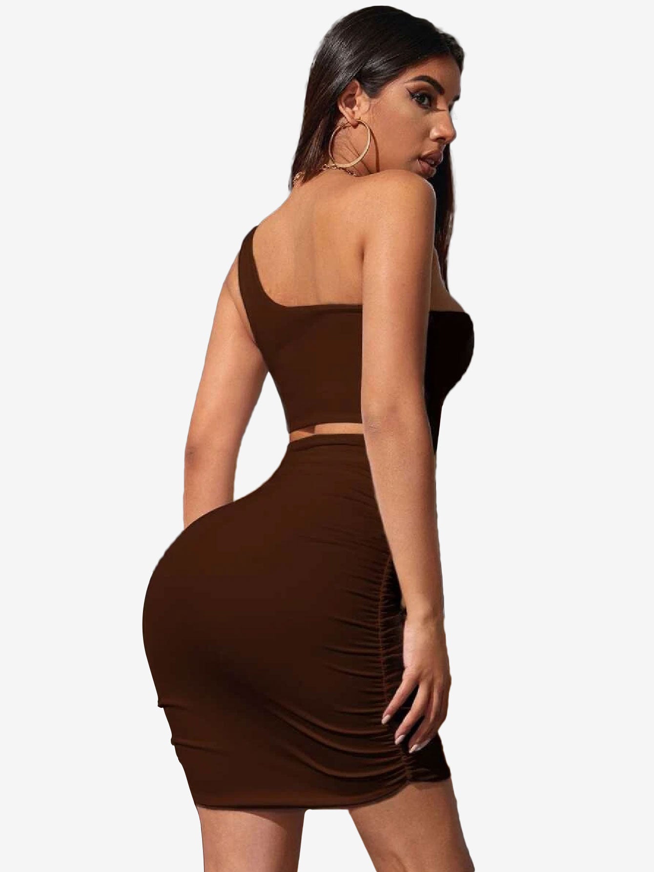 Adorable One Shoulder Cutout Dress