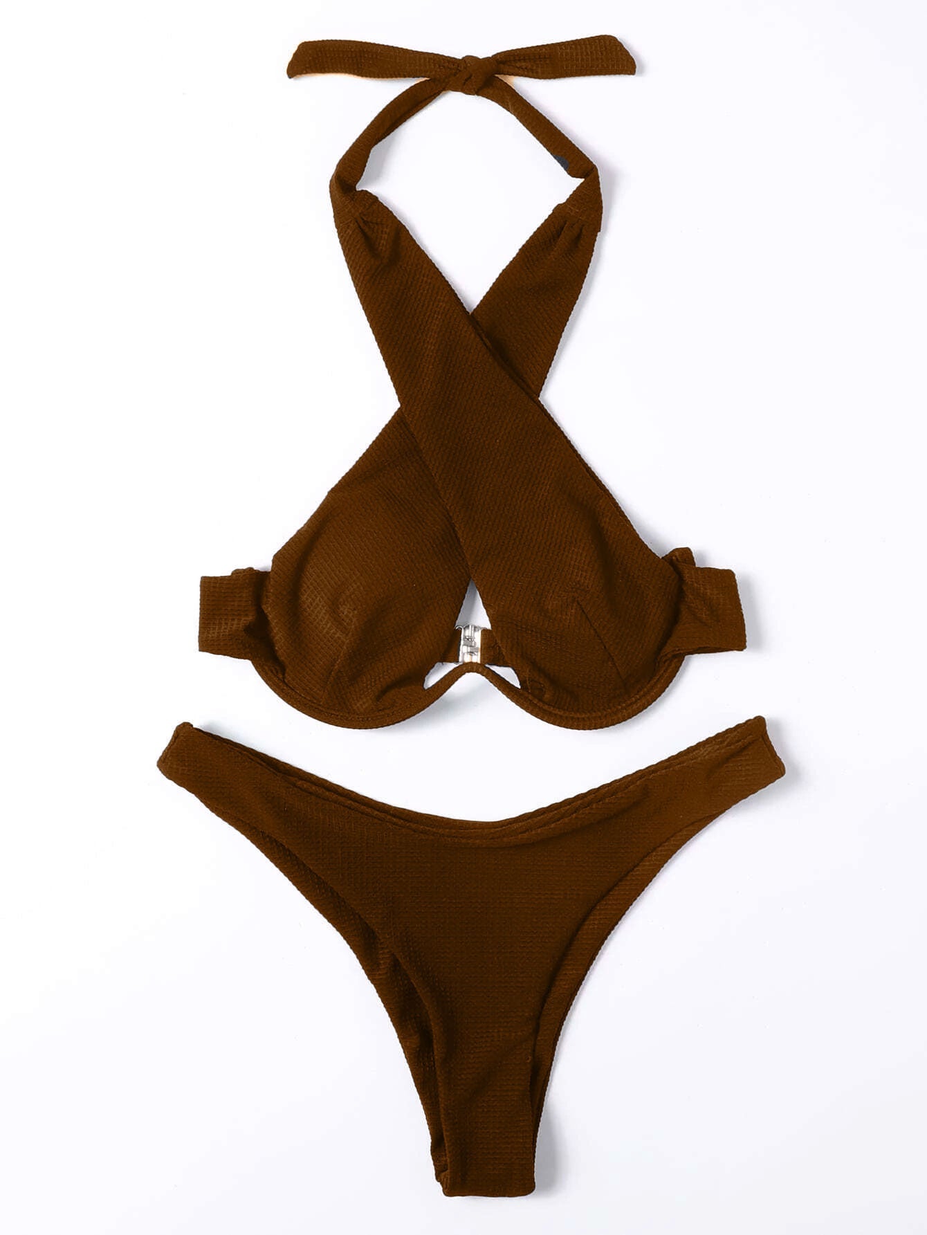 Cross Halter Underwire Bikini Swimsuit