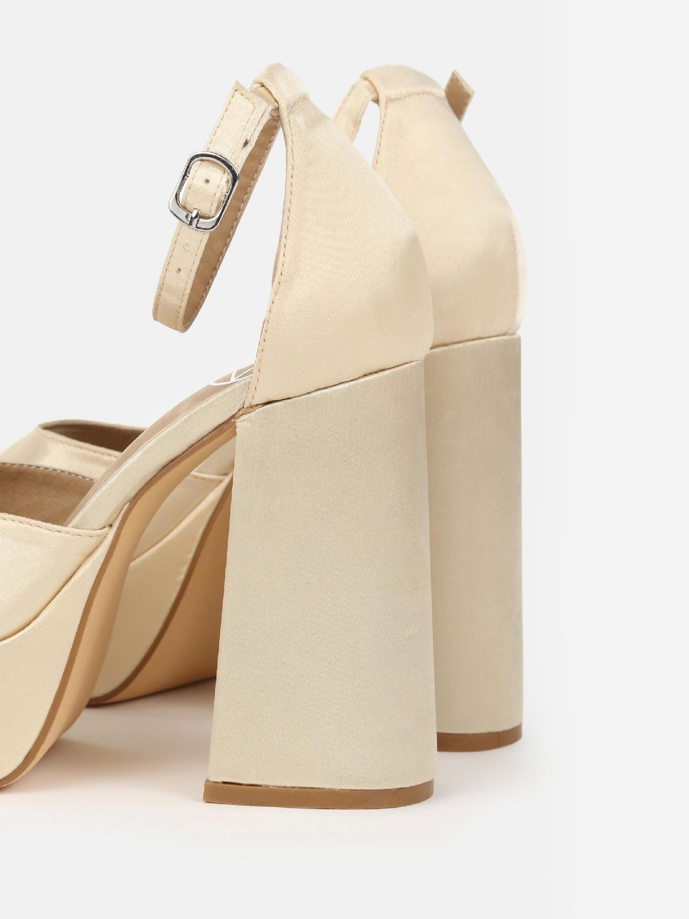 Extreme Platform Satin Heeled Sandals