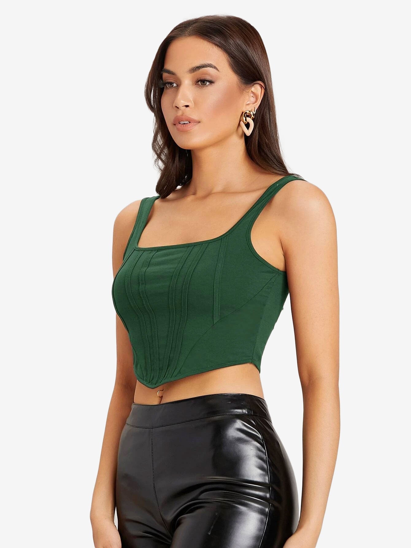 Attractive Solid Crop Tank Top
