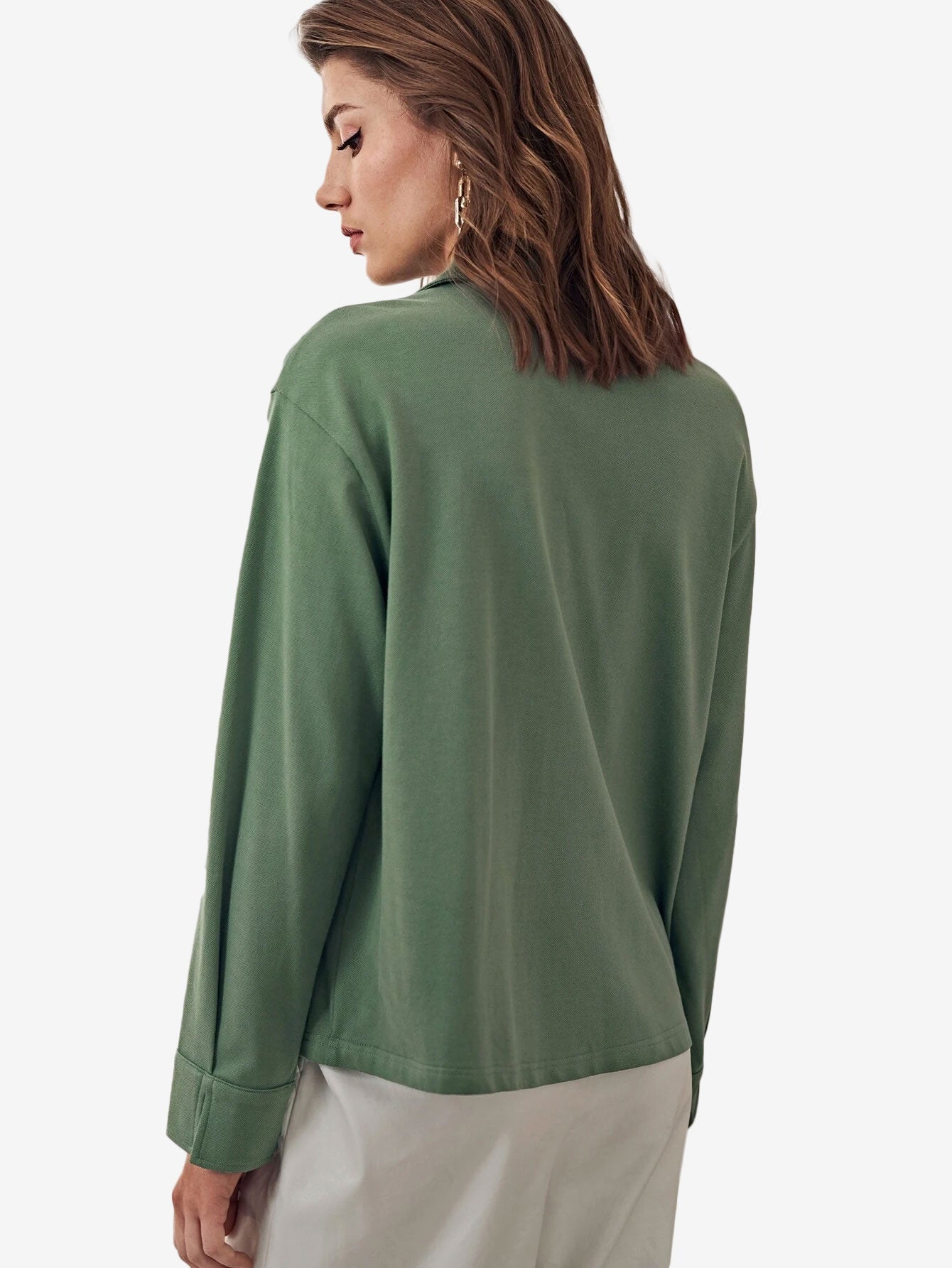 Cotton Basic Button Polo Shirt