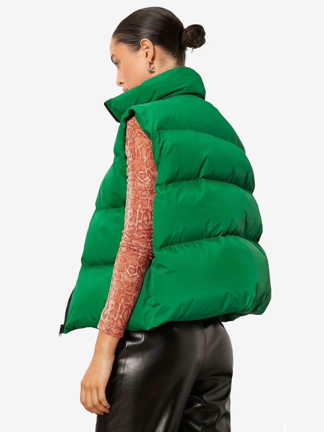 Comfy Zip Front Vest Puffer Coat