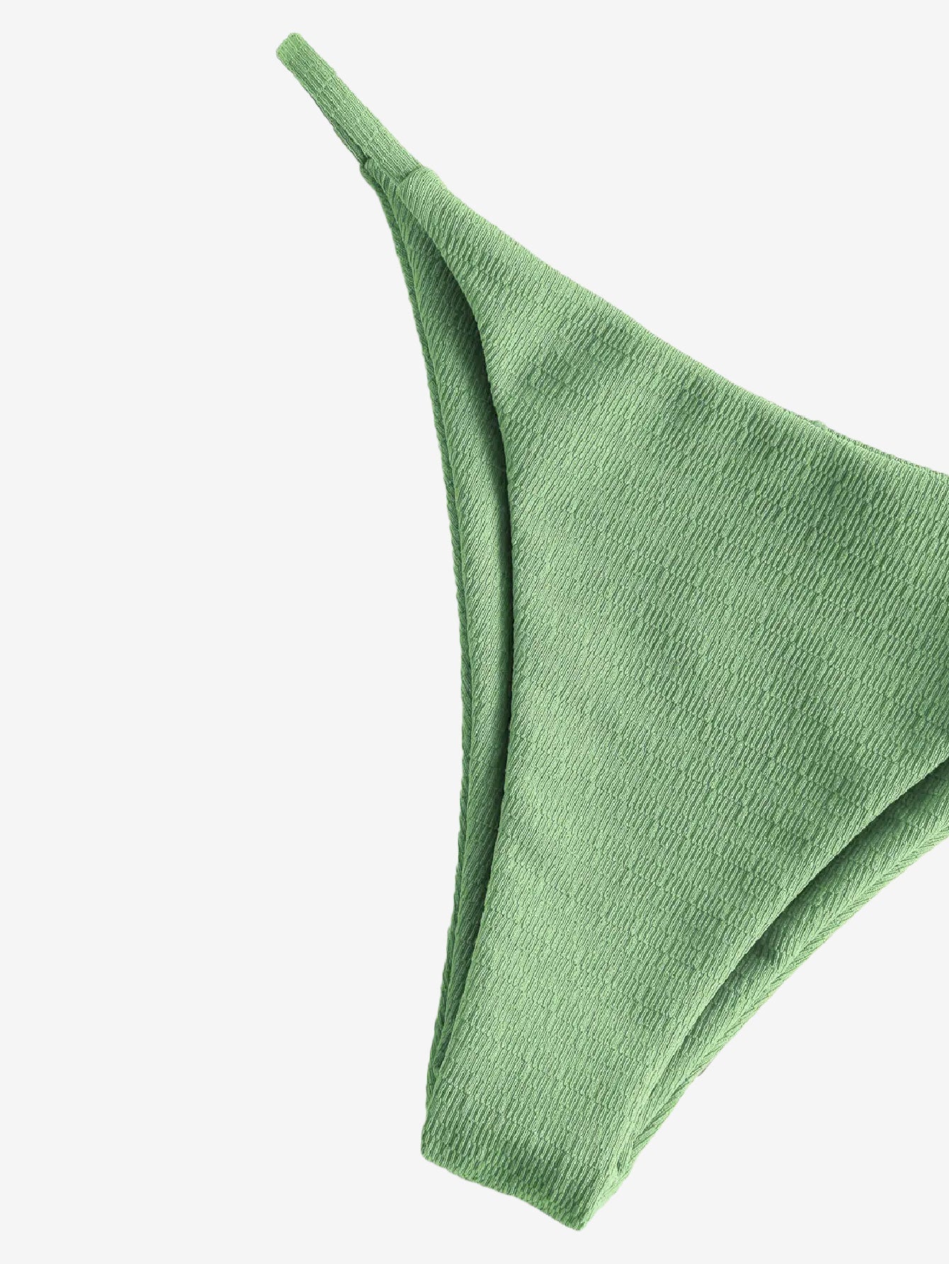 Attractive Textured Tie String Bikini Swimwear