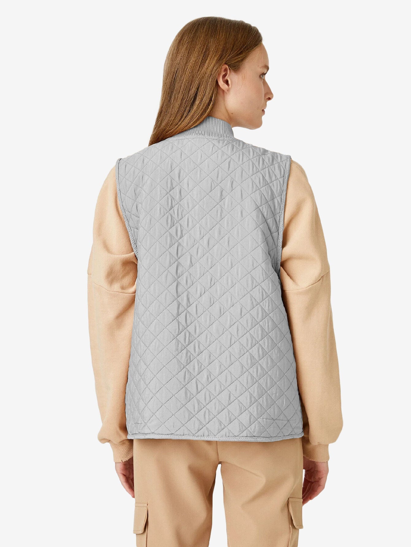 Autumn Zipper Quilted Vest Women