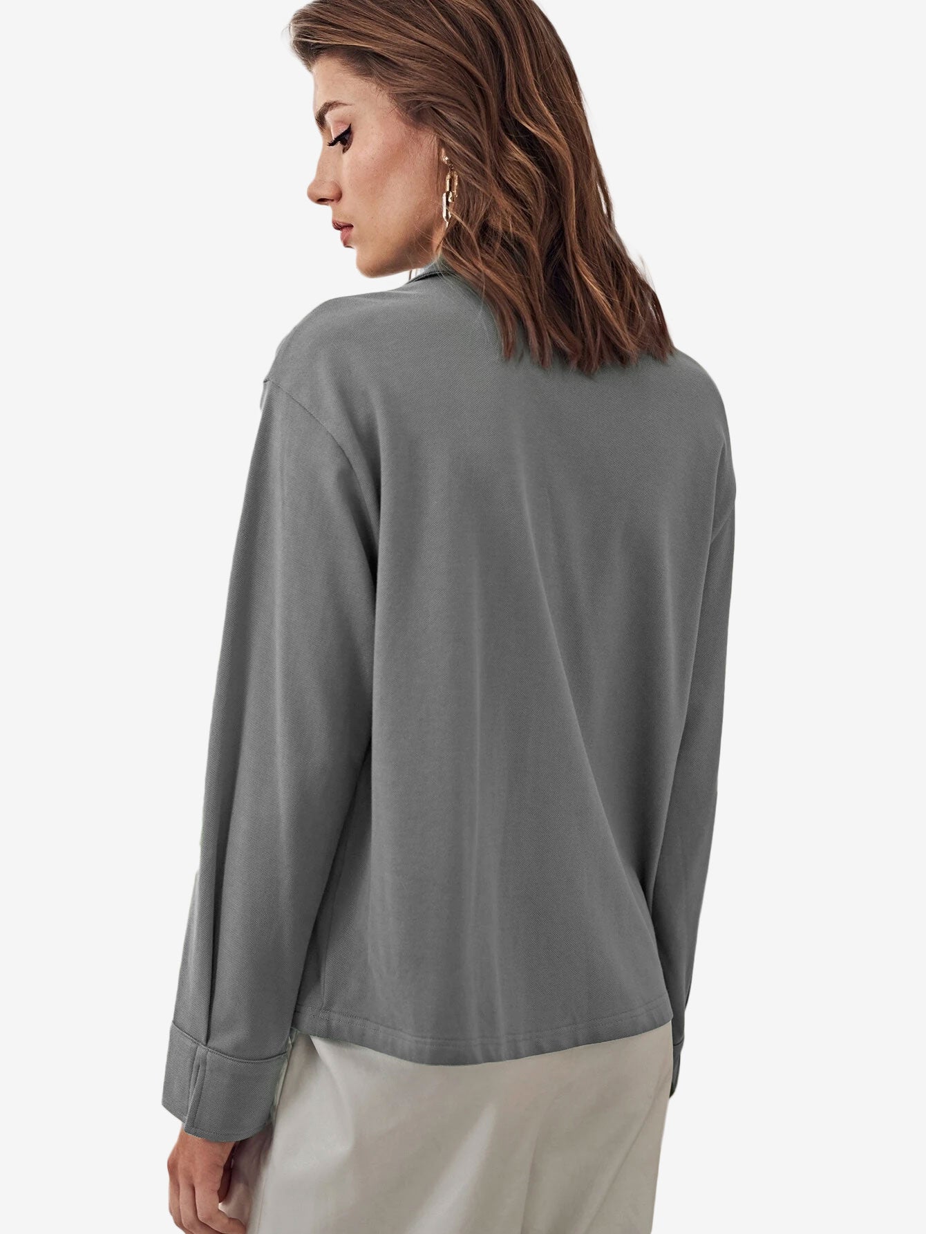 Cotton Basic Button Polo Shirt