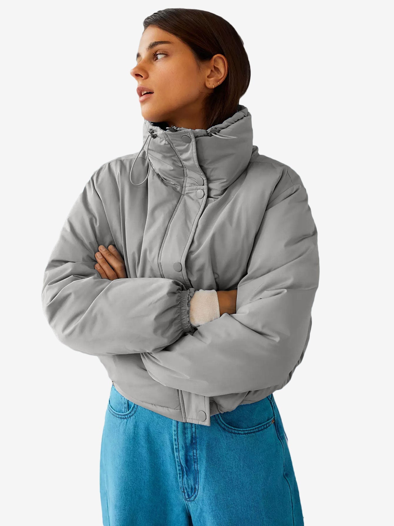 Cozy Lightweight Funnel Neck Puffer Jacket