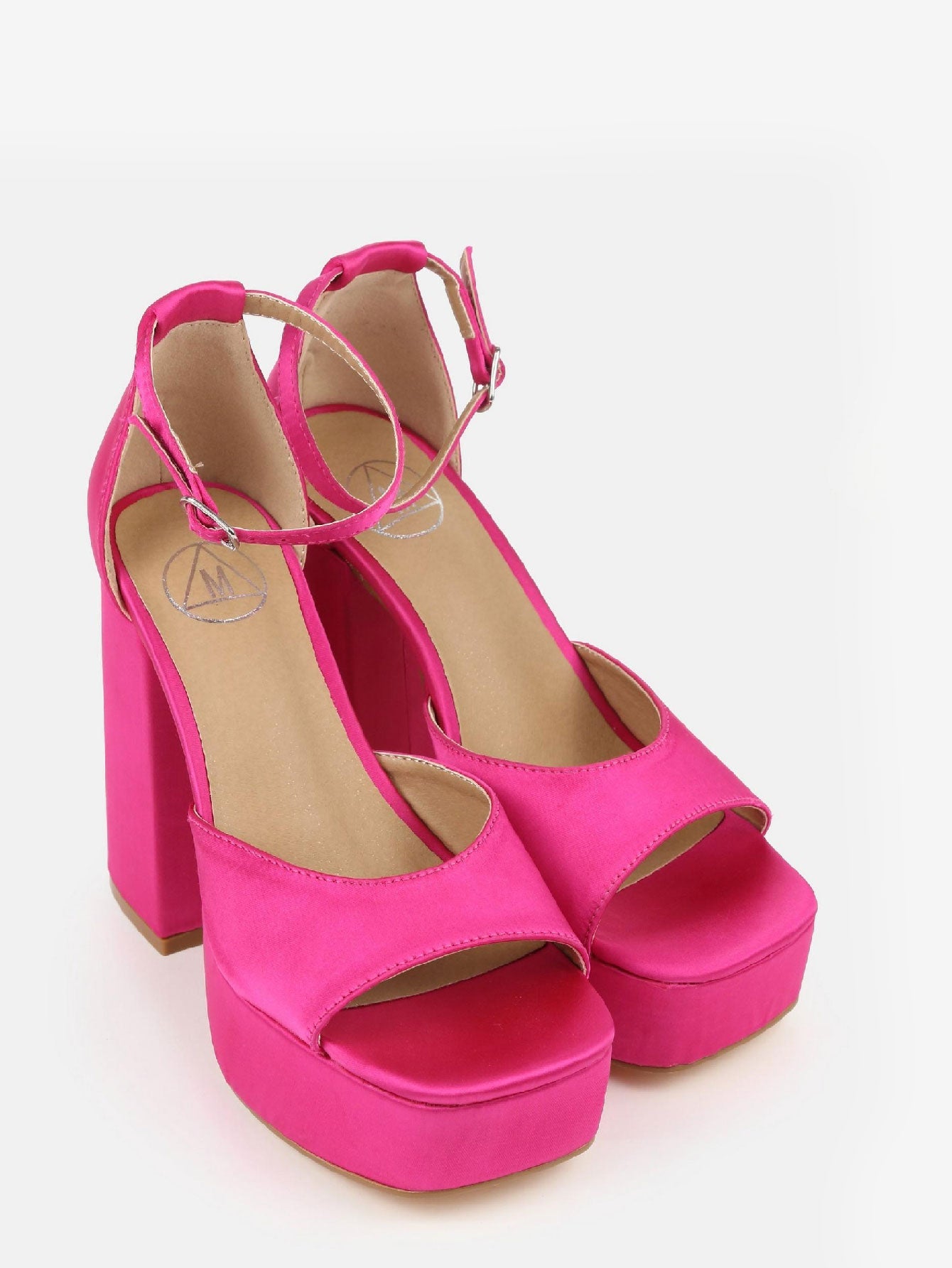 Extreme Platform Satin Heeled Sandals