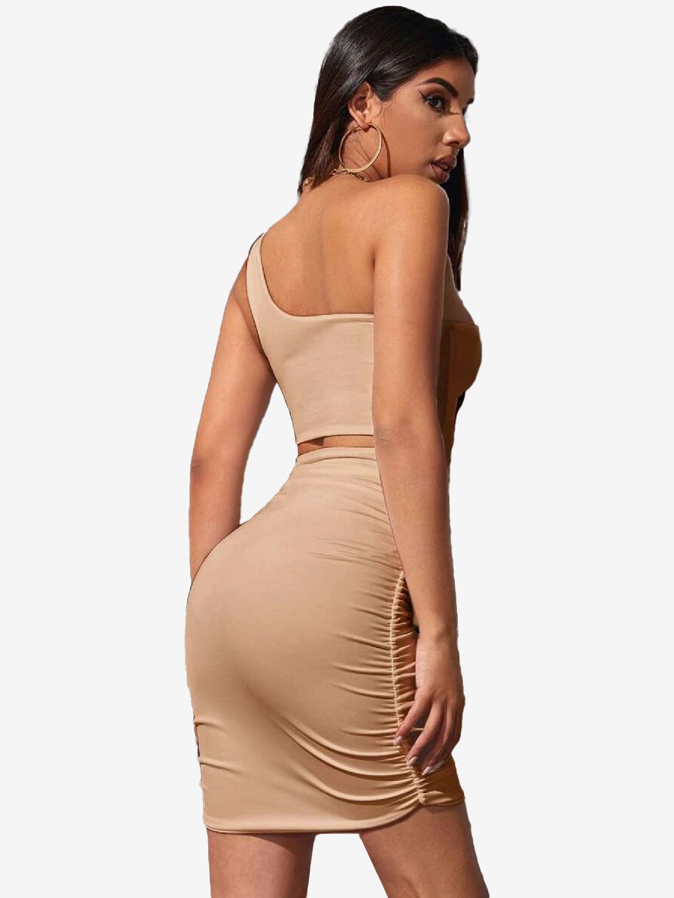 Adorable One Shoulder Cutout Dress