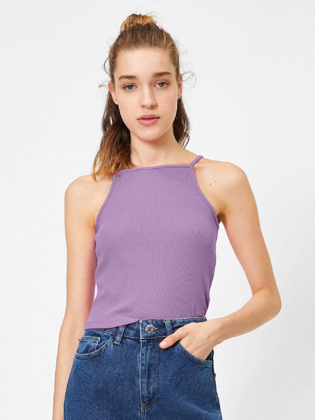 Hearts Space Out Strap Tank Top