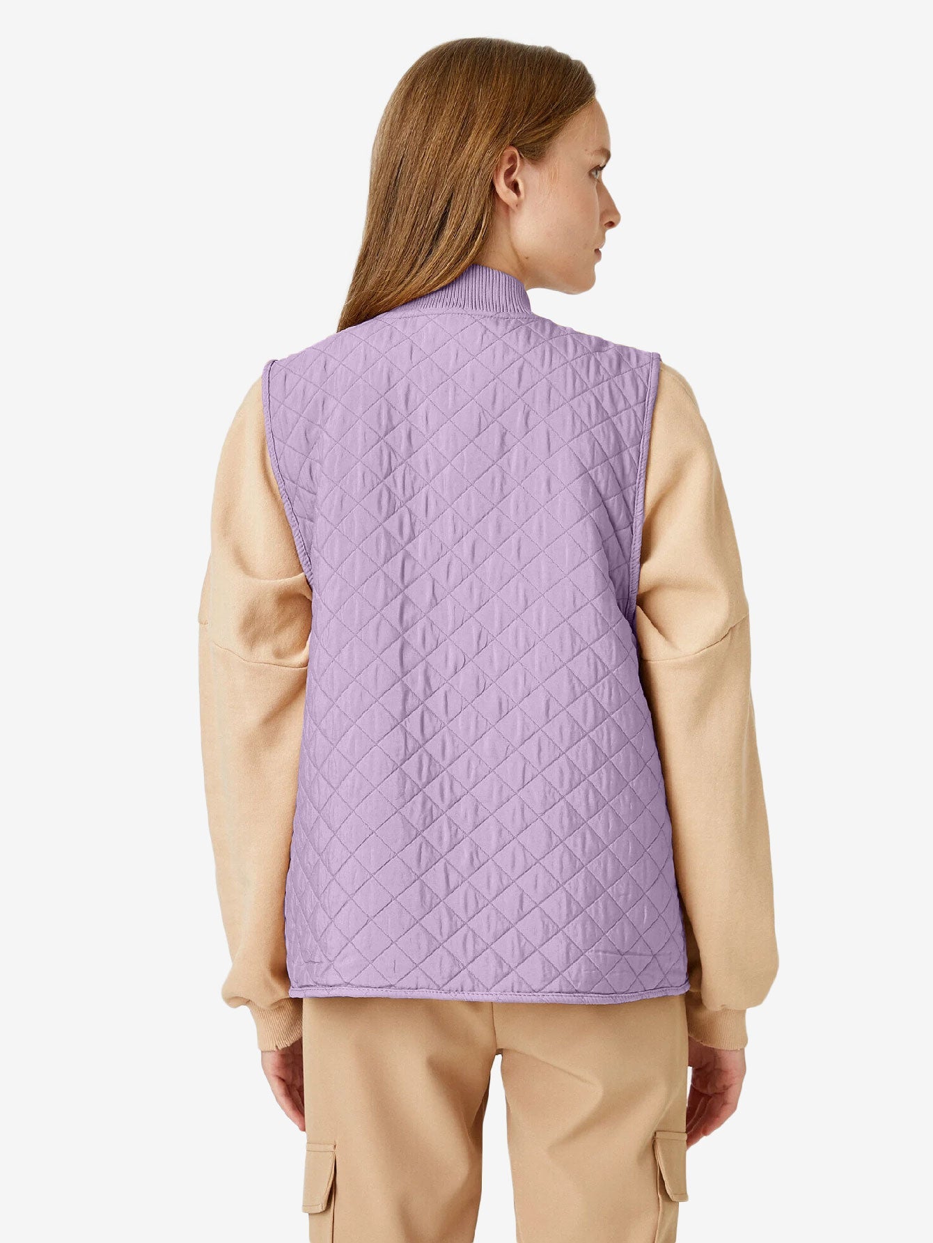 Autumn Zipper Quilted Vest Women