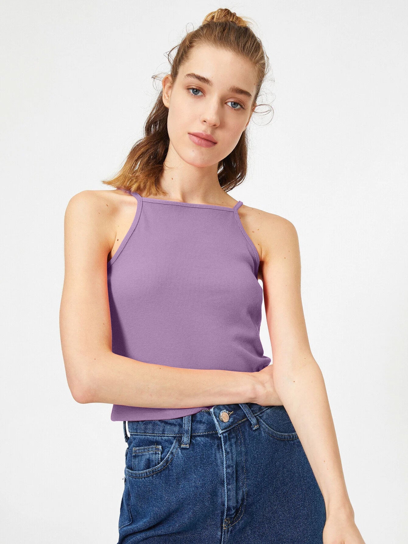 Hearts Space Out Strap Tank Top