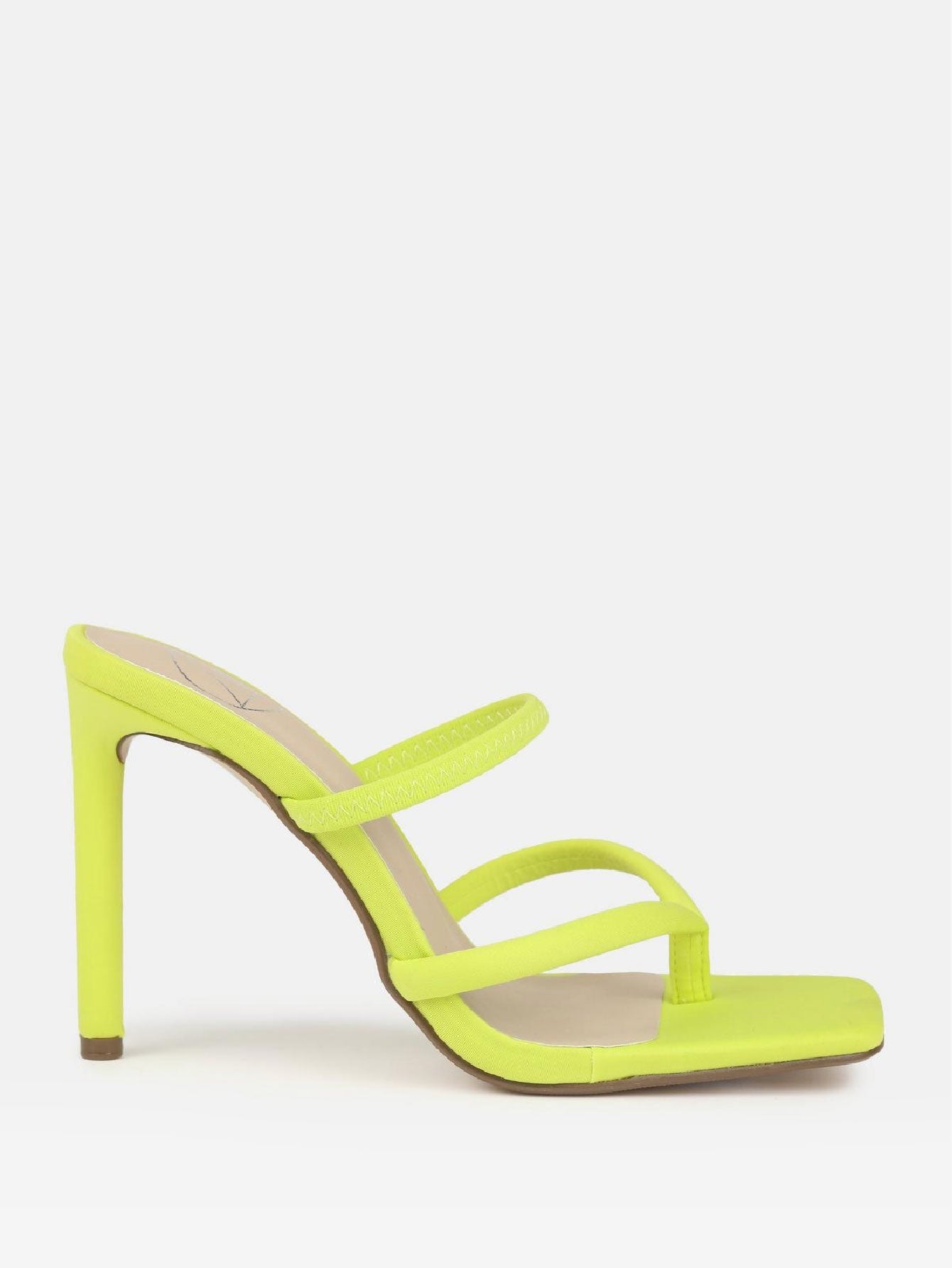 High Heel Toe Post Mule Sandals