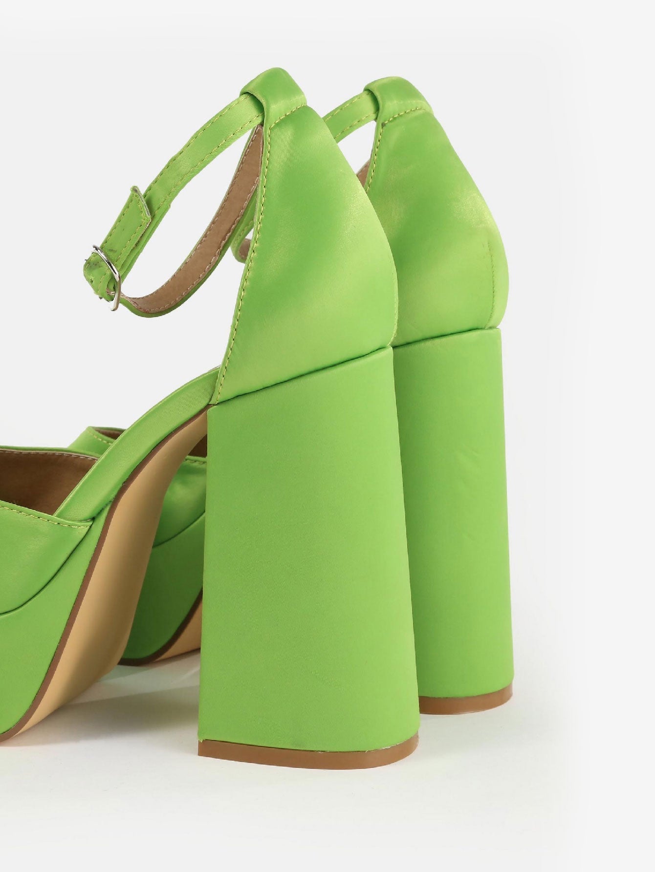 Extreme Platform Satin Heeled Sandals