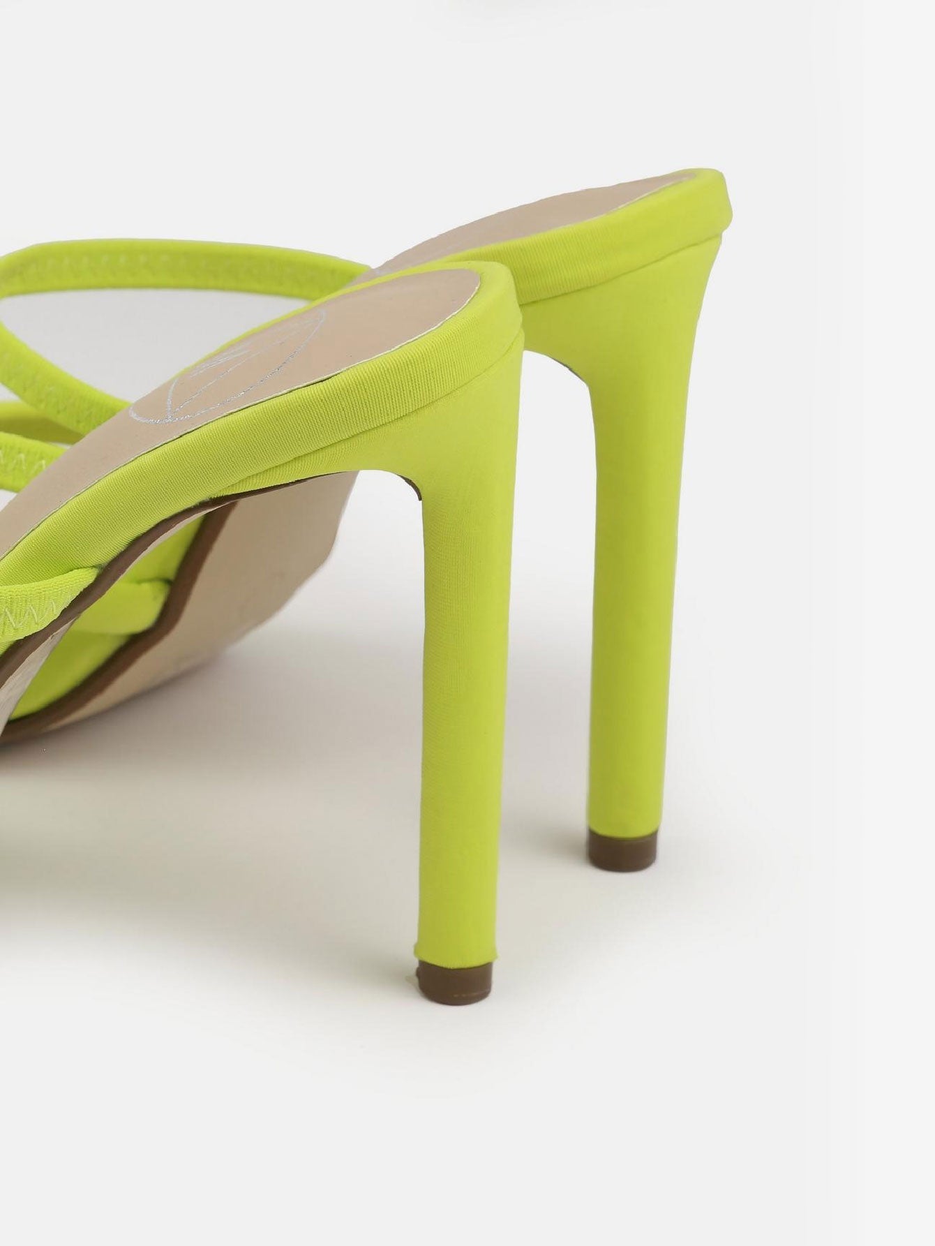 High Heel Toe Post Mule Sandals