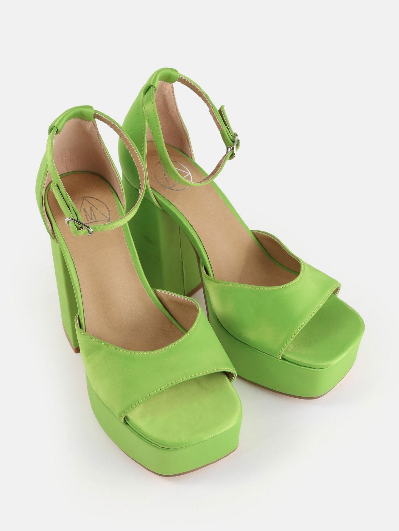 Extreme Platform Satin Heeled Sandals