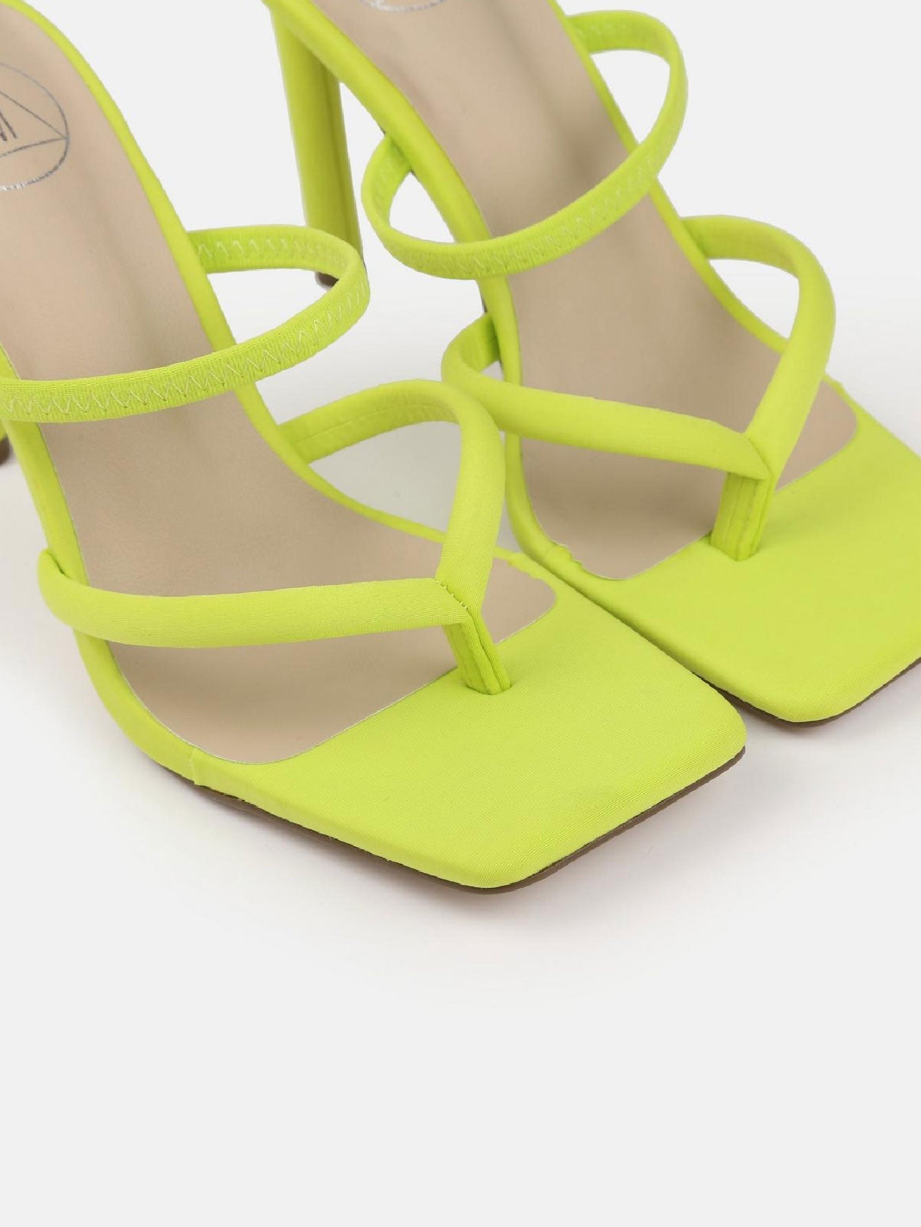 High Heel Toe Post Mule Sandals