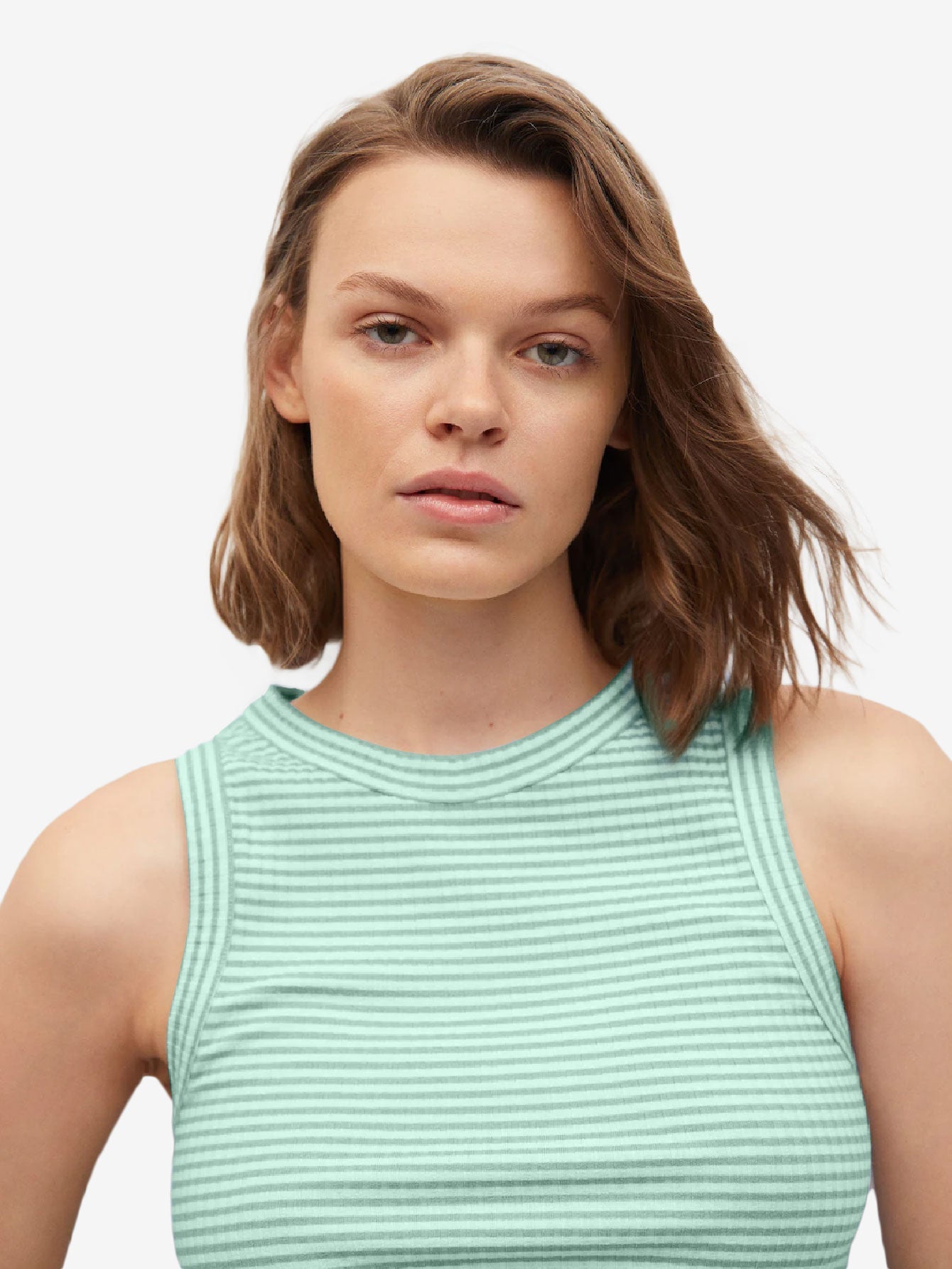 High Collar Ribbed Top