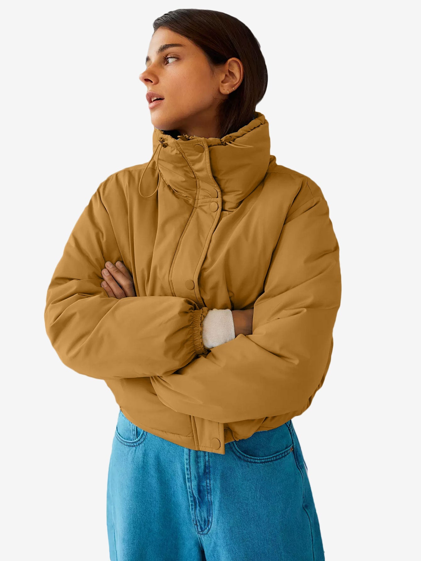 Cozy Lightweight Funnel Neck Puffer Jacket