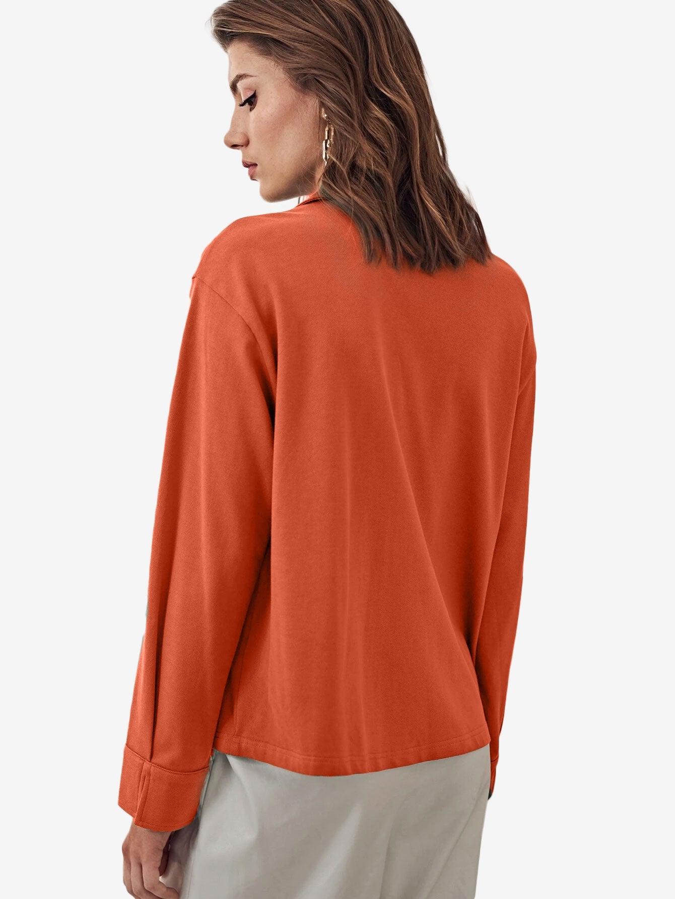 Cotton Basic Button Polo Shirt