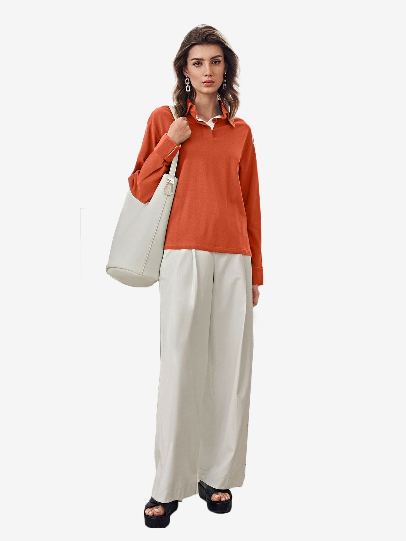 Cotton Basic Button Polo Shirt