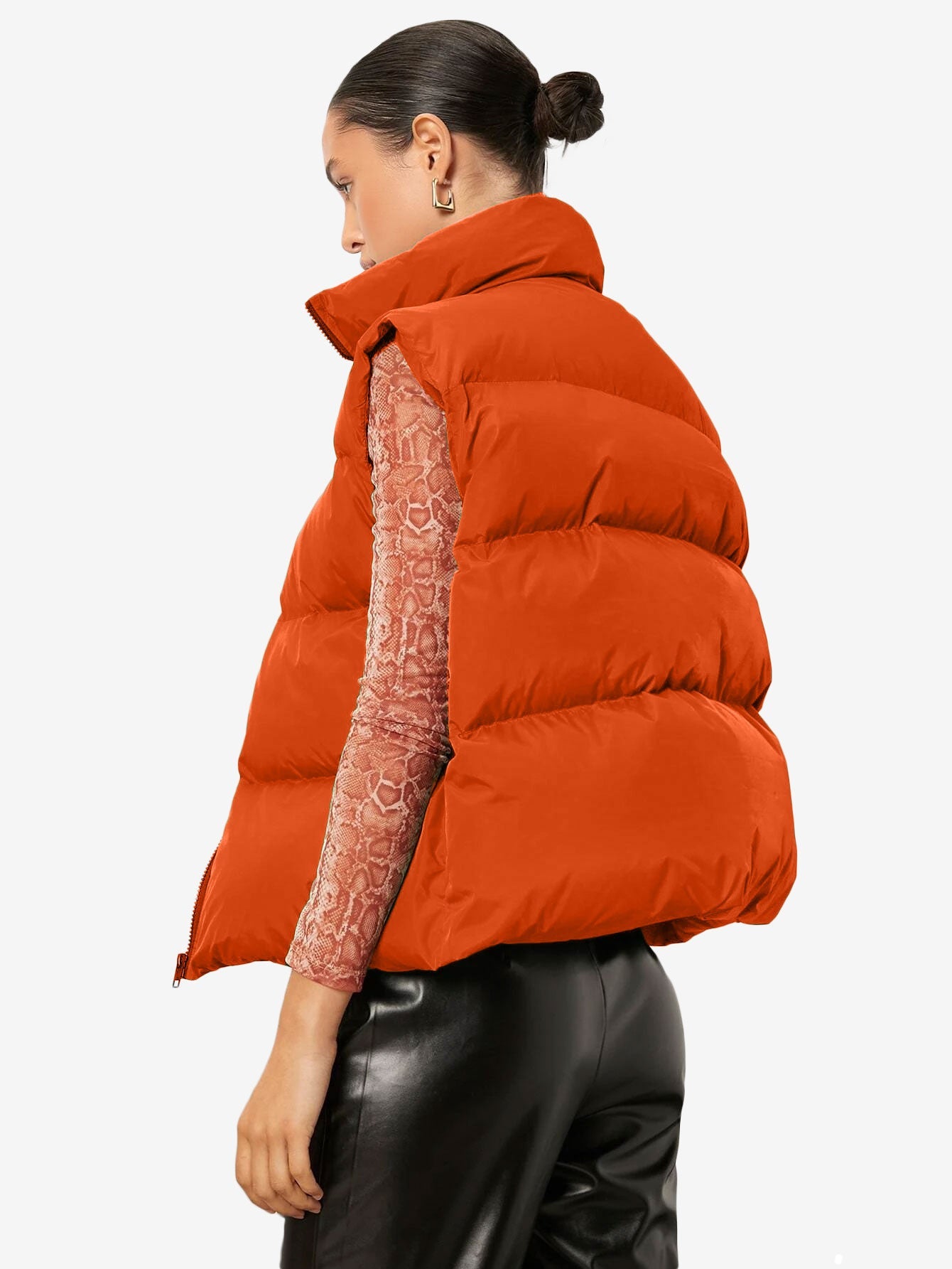 Comfy Zip Front Vest Puffer Coat