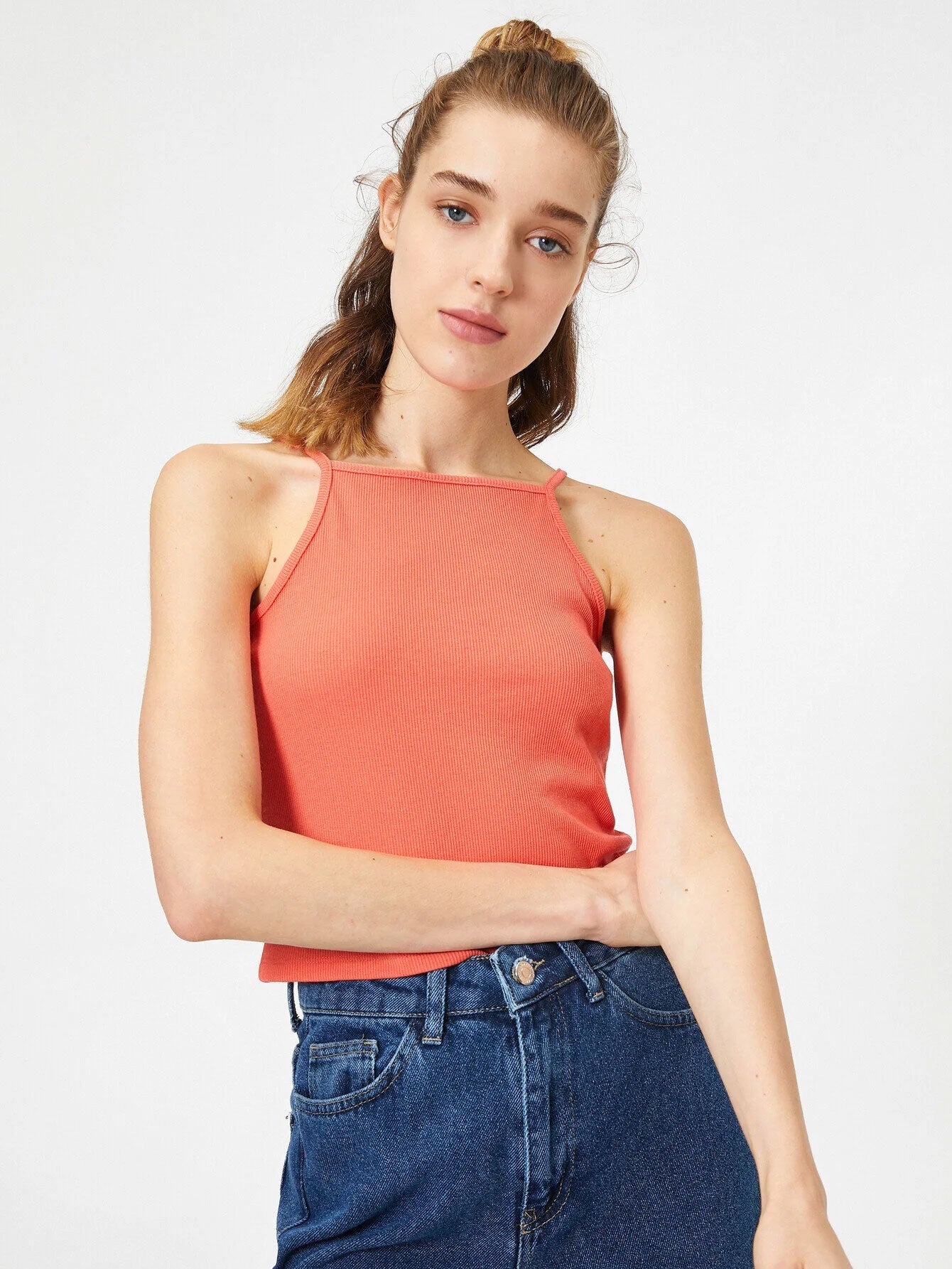 Hearts Space Out Strap Tank Top