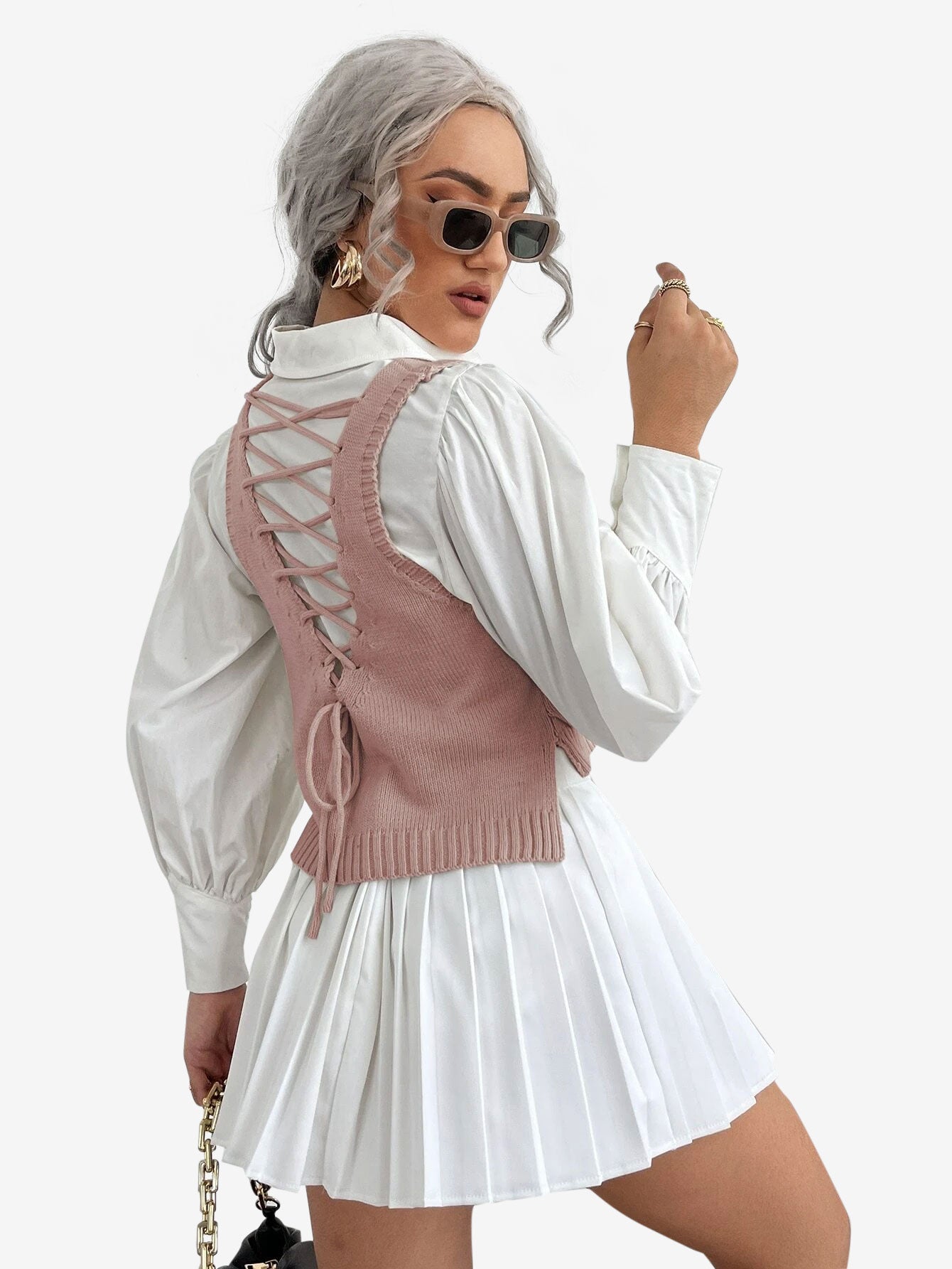 Cable Knit Sweater Vest