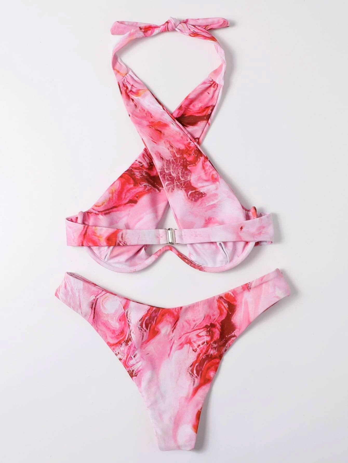 Cross Halter Underwire Bikini Swimsuit