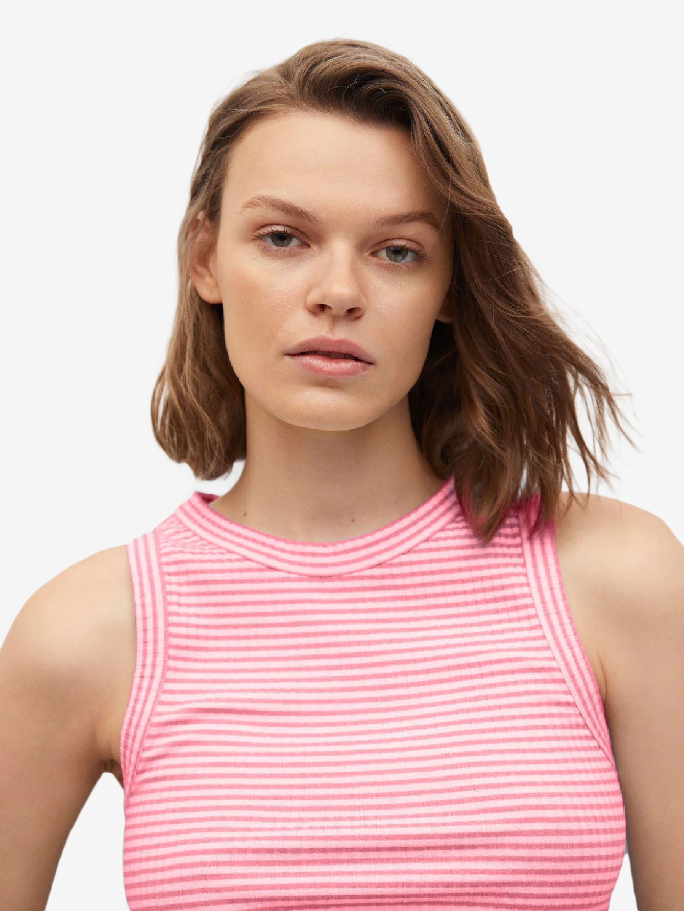 High Collar Ribbed Top