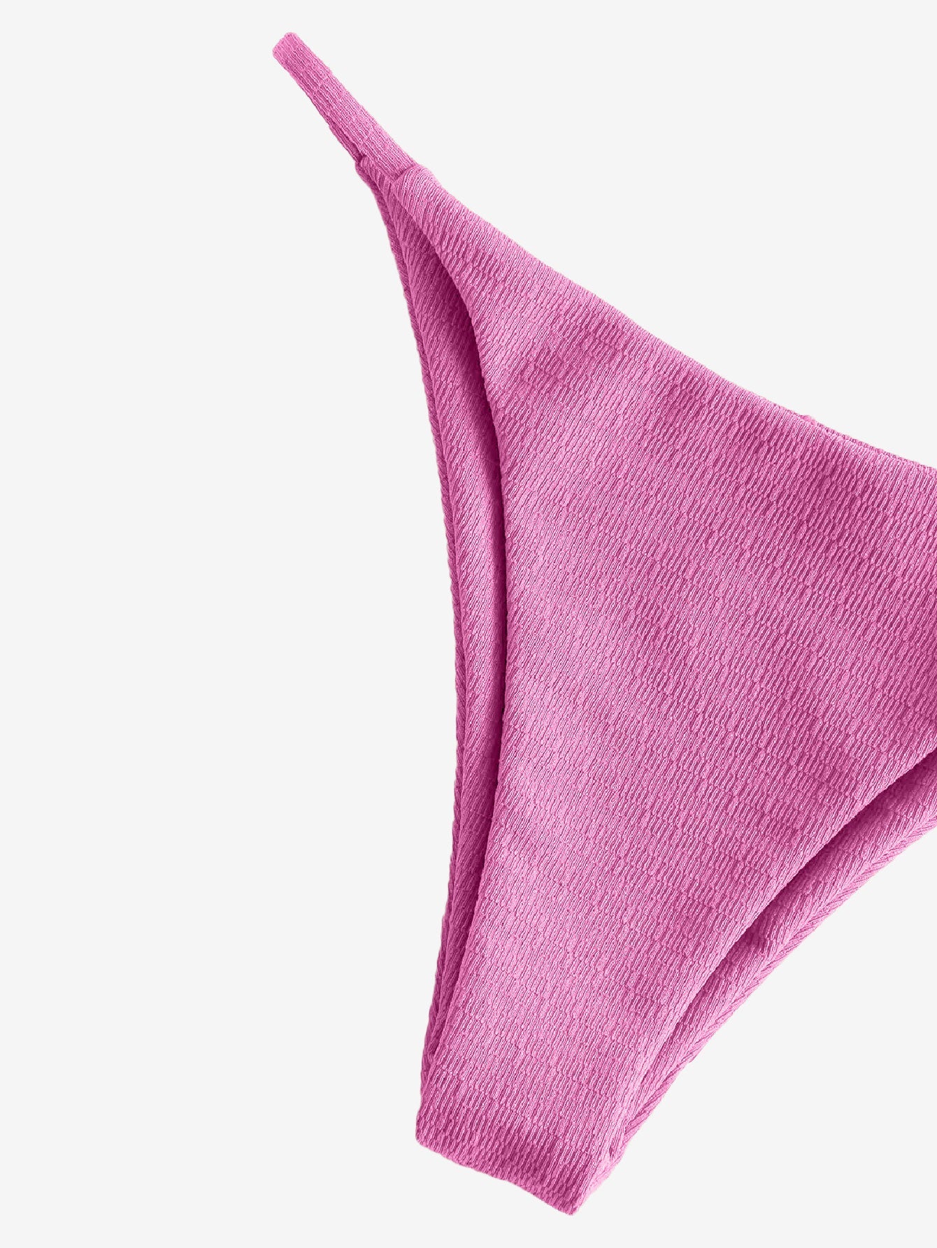 Attractive Textured Tie String Bikini Swimwear