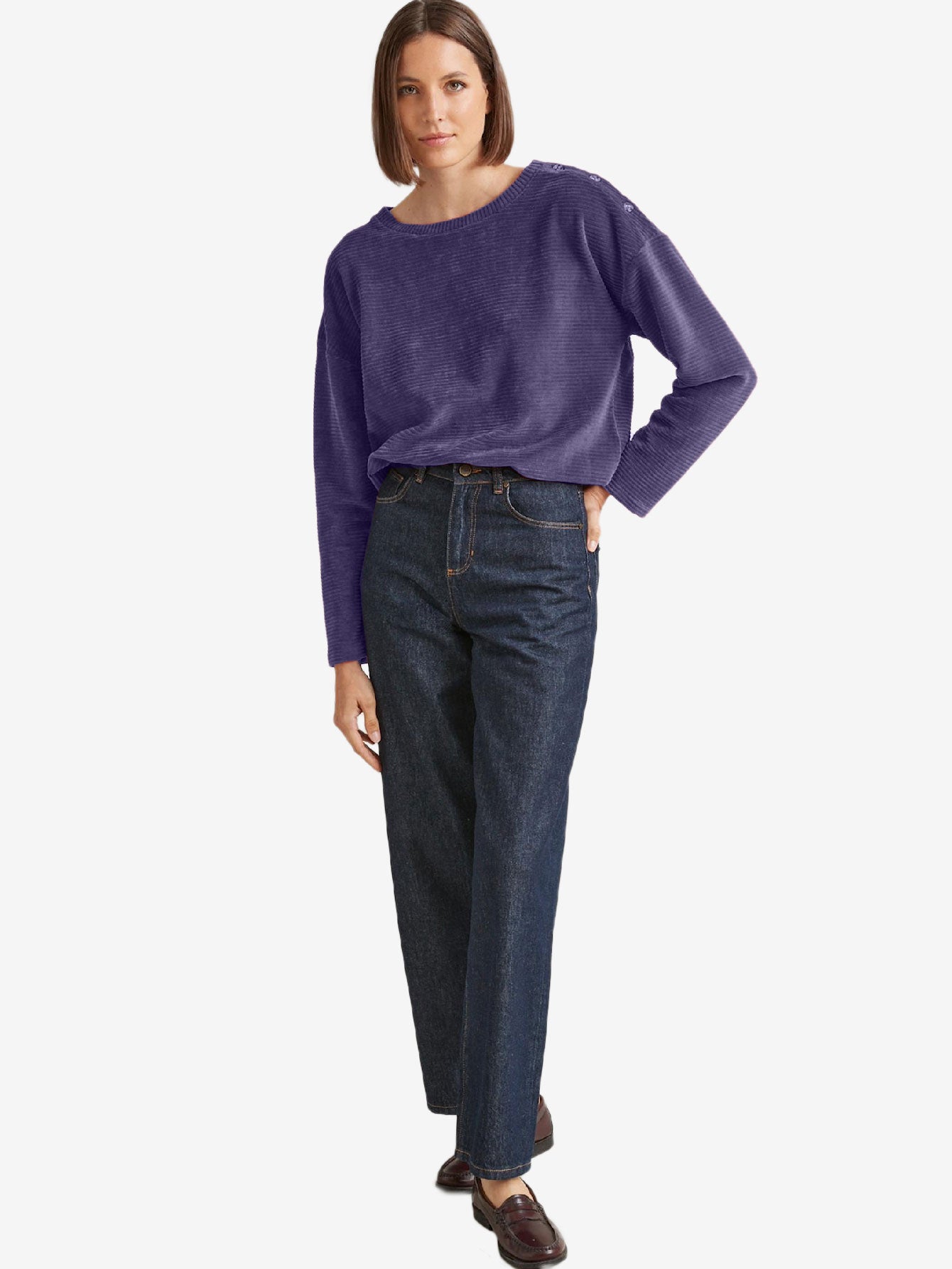 Buttons Corduroy T-shirt