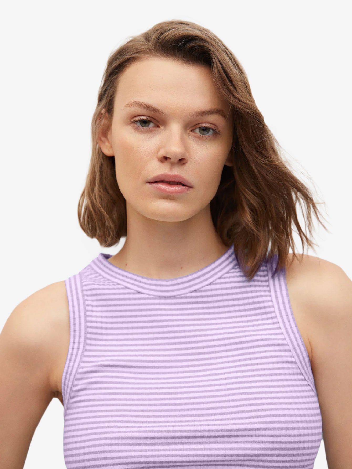 High Collar Ribbed Top