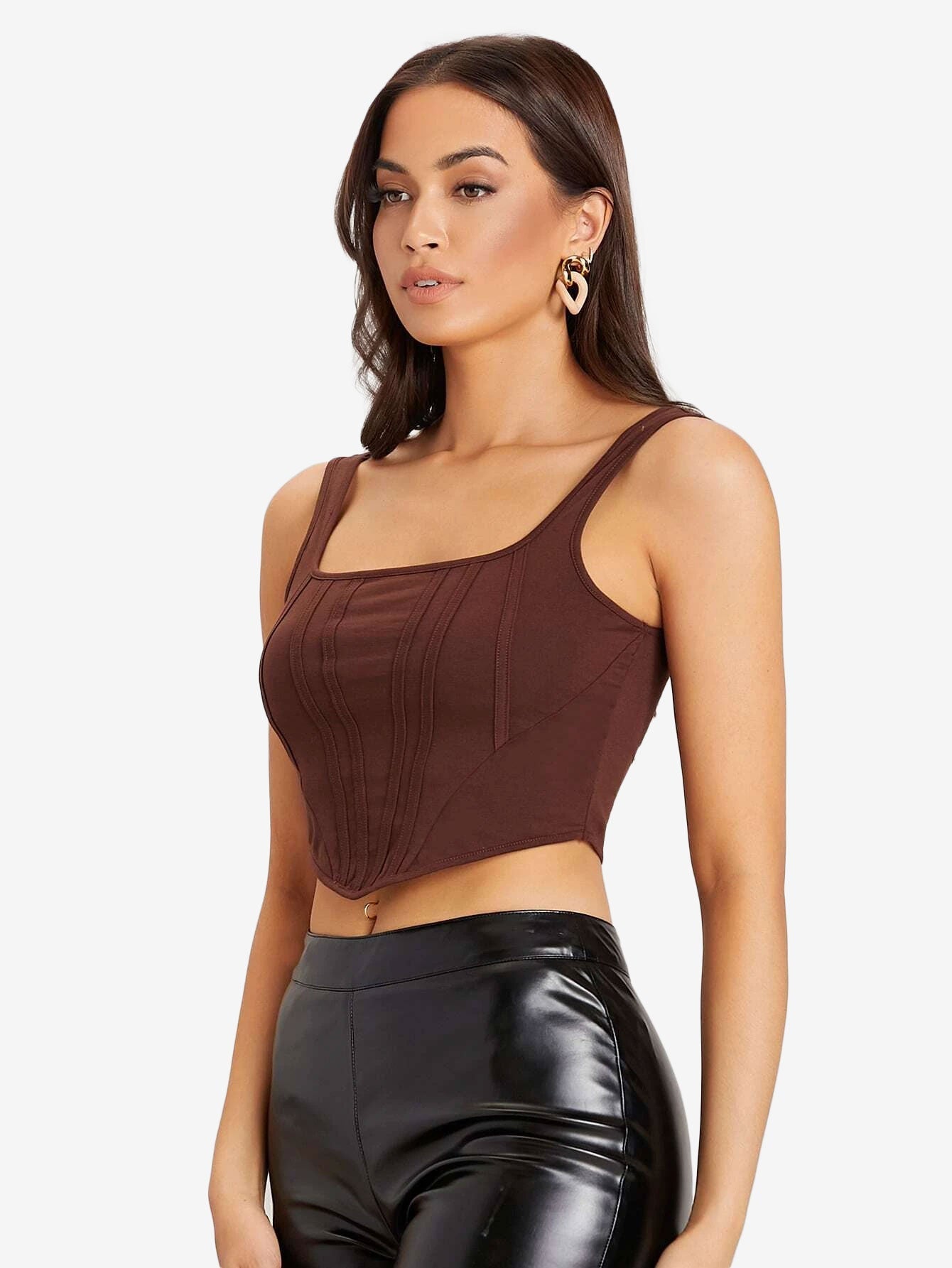 Attractive Solid Crop Tank Top