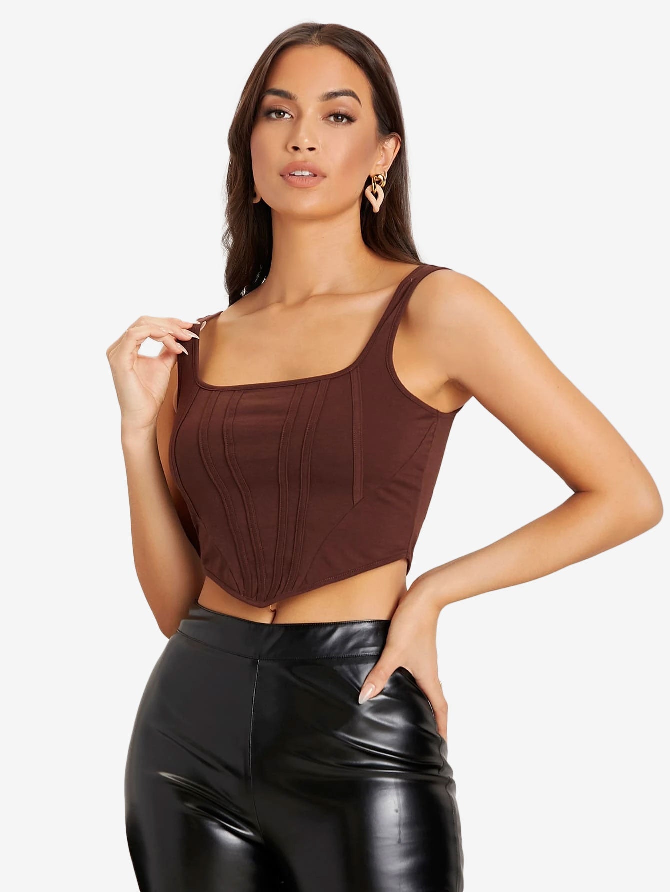 Attractive Solid Crop Tank Top
