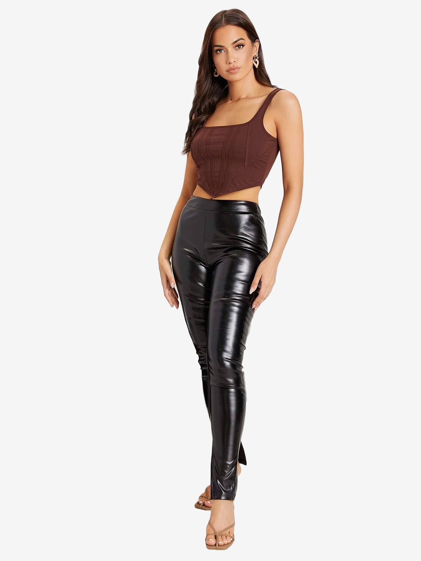 Attractive Solid Crop Tank Top