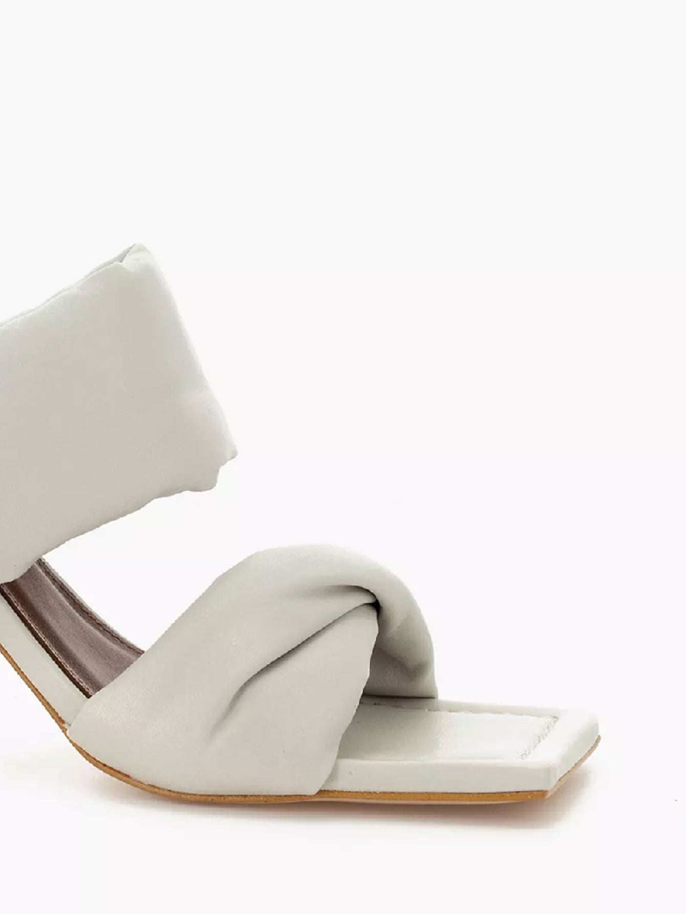 Leather Twist Strap Sandals