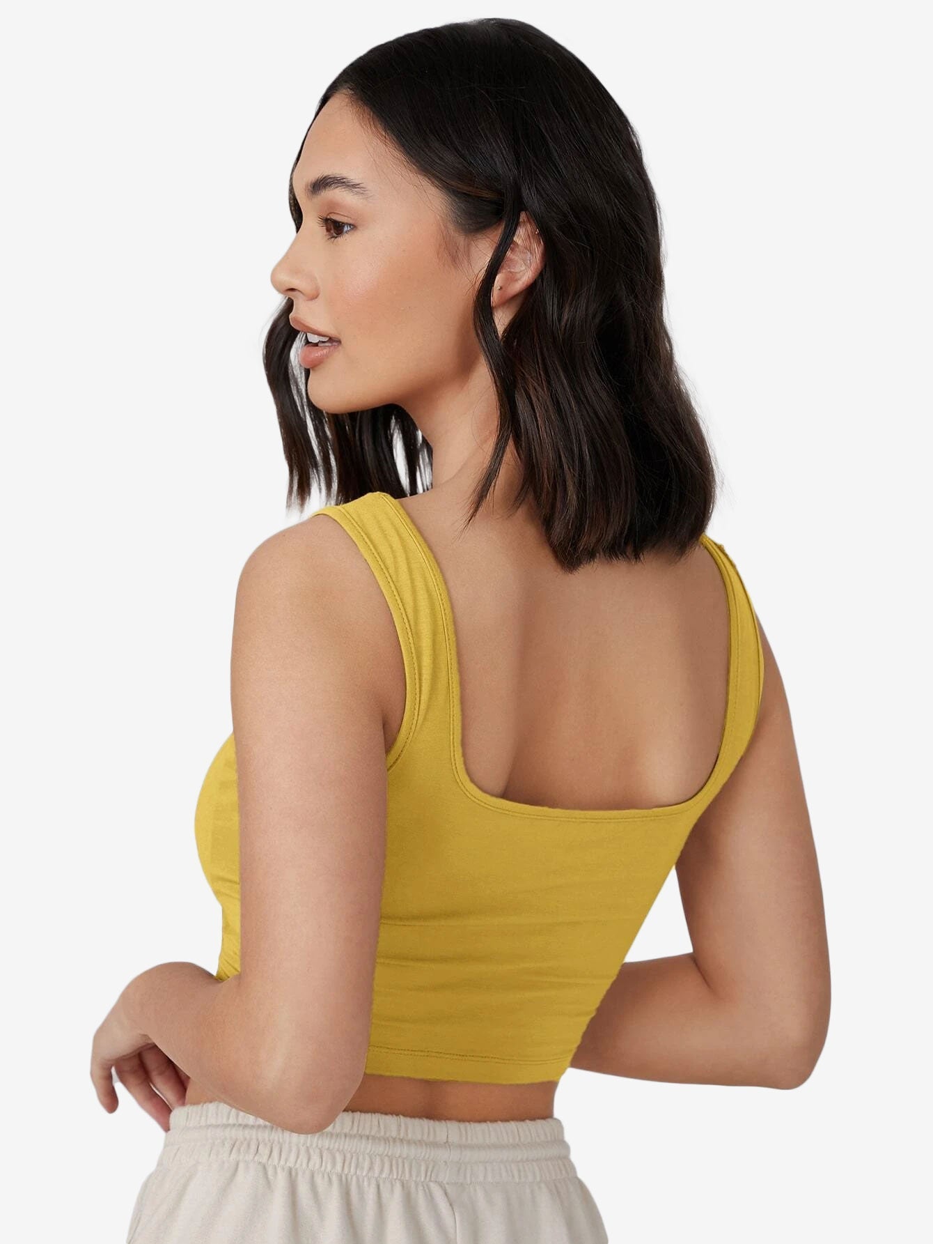 Crop Solid Tank Top